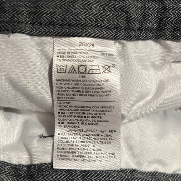 Old Navy ‘Ultimate Straight built in flex’ Herringbone pants 26x28 - Picture 8 of 9